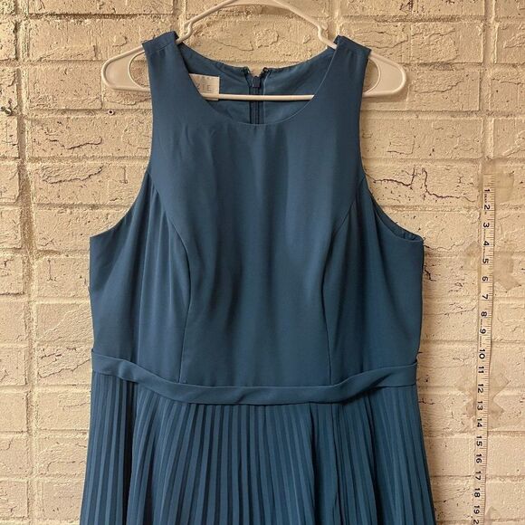 Azazie Lindie Dress Pleated Sleeveless Bridesmaid  Party Plus Size Curvy 18 - Picture 1 of 16